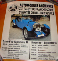 SOCHAUX   Rallye De Franche Comté , Montée Du Ballon D'Alsace  1994 - Automobile - F1