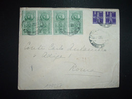 LETTRE TP ESPRESSO 1,25 L Bande De 4 + TP 1L Paire OBL.2 9 45 Pour Comte Carlo AULAURORE - Eilsendung (Eilpost)