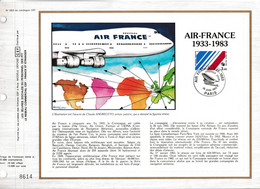 DOCUMENT FDC 1983 50 ANS AIR FRANCE - 1980-1989