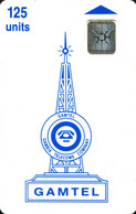 GAMBIA : GAM03A 125u Blue SI-4(6) 45315 Pointed Tower USED (x) - Gambie