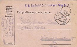 Feldpostkarte - K.k. Landwehrinfanterieregiment Wien Nr. 1 Nach Wien - 1915 (53505) - Lettres & Documents