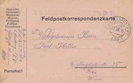 Feldpostkarte - K.k. Landwehrinfanterieregiment Wien Nr. 1 Nach Wien - 1915 (53508) - Briefe U. Dokumente