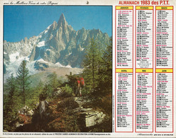 1983 - LES AIGUILLES VERTE ET LE DRU Et MONTAGNE AU PRINTEMPS - Almanachs Jean Lavigne - Grossformat : 1981-90