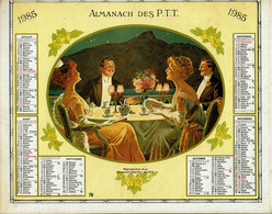 1985 - SOIREES MONDAINES AU BORD D'UN LAC (Images Reproductions D'un Almanach De 1910) - Almanachs Oberthur - Formato Grande : 1981-90
