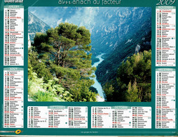2009 - LAC D'ANNECY (Haute Savoie) Et LES GORGES DU VERDON - Almanachs Oberthur - Big : 2001-...