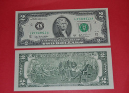 USA ★ $2 Dollar Bill 2003 A - (L) SAN FRANCISCO ★ NEW Dollar Bill ★ UNC NEUF FDS - Federal Reserve (1928-...)