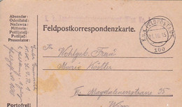 Feldpostkarte - K.k. Landwehrinfanterieregiment Wien Nr. 1 Nach Wien - 1915 (53512) - Briefe U. Dokumente