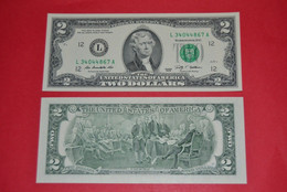 USA ★ $2 Dollar Bill 2009 - (L) SAN FRANCISCO ★ NEW Dollar Bill ★ UNC NEUF FDS - Bilglietti Della Riserva Federale (1928-...)
