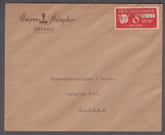 1945. SVERIGE LOKALPOSTTJÄNSTEN ÖREBRO. 8 ÖRE. Cancelled 7 APR 1945. Sender Almgrens ... () - JF412108 - Emissions Locales