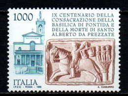 ITALIA - 1995 - 9° CENTENARIO DELLA CONSACRAZIONE DELLA BASILICA DI PONTIDA E DELLA MORTE DI SANTO ALBERTO DA PREZ - MNH - 1991-00:  Nuovi