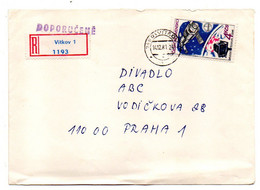 Tchécoslovaquie--1981--Lettre Recommandée De VITKOV Pour PRAGUE--timbre ...cachet - Cartas & Documentos