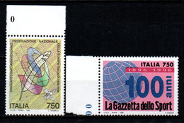 ITALIA - 1996 - FEDERAZIONE DELLA STAMPA ITALIANA E CENTENARIO DELLA GAZZETTA DELLO SPORT - MNH - 1991-00:  Nuovi