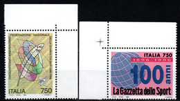 ITALIA - 1996 - FEDERAZIONE DELLA STAMPA ITALIANA E CENTENARIO DELLA GAZZETTA DELLO SPORT - MNH - 1991-00:  Nuovi