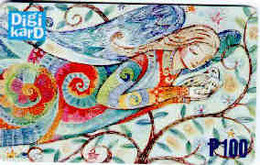 PHILIPPINES : R10 P100 DIGICARD Angel And Bird USED - Filipinas