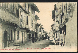 REALVILLE - 82- Rue De La Tour- CPA Circulée 1908-  Scans Recto Verso - Realville