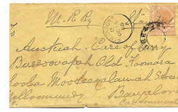 Si009 / STRAIT SETTLEMENT MARKE In Singapur Verwendet 1885 Nach Bangalore (Indien) - Singapore (...-1959)