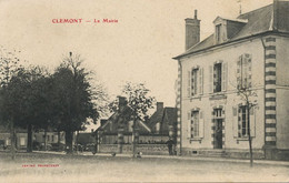 Clémont Sur Sauldre  Mairie  Ecoles Edit Thiercelin . Cachet Convoyeur Train Argent à Salbris . Type Blanc 1905 - Clémont