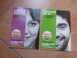 Vota SINISTRA ARCOBALENO N.2 Cartoline Differenti Propaganda Elettorale Edizione PROMOCARD - Partis Politiques & élections