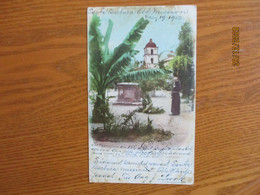 GARDENS OF SANTA BARBARA MISSION CALIFORNIA   , OLD POSTCARD , 0 - Santa Barbara