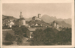 Sehr Alte Vintage Kleinformatkarte  SCHWEIZ - Sargans Mit Falknis - Sargans