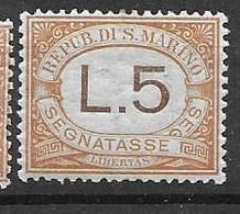 1925 San Marino Mint Hinge Trace * 60 Euros - Segnatasse