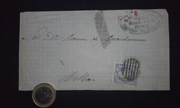 España 1871 Frontal - Edifil 107 Gobierno Provisional - Madrid - Bilbao - Spain - Espagne Lettre - Storia Postale