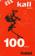 Faroe Islands, FO-KAL-REF-0001, 100 Kr, Kall - Skateboard, 2 Scans,   01-2005 - Färöer I.