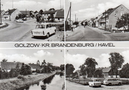 DC3077 - Ak Golzow Kreis Brandenburg Havel Kreuzung Brandenburger Straße Partie An Der Plane U.a. - Golzow