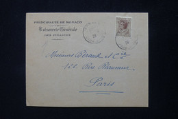 MONACO - Enveloppe De La Trésorerie Générale Des Finances Pour Paris En 1928 - L 83224 - Cartas & Documentos