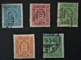 1875 Dienstmarken Mi. 5Z, 6, 7,  1902 Mi. 8, 9 - Dienstmarken