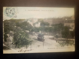 11059"SAINT MANDÉ-PLACE DE LA MAIRIE" ANIMATA TRAMWAY A DUE PIANI-VERA FOTO- CART SPED 1905 - Ile-de-France