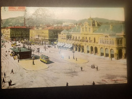 11094"NICE- PLACE MASSÉNA"ANIMATA-TRAMWAY-VERA FOTO-CART SPED 1911 - Transport Urbain - Auto, Autobus Et Tramway