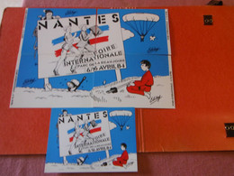 NANTES 1984-puzzle 5 Cpm -dessin De L Illustrateur Iliby - Bourses & Salons De Collections