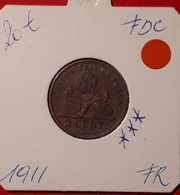 2 Centiem 1911 Frans FDC - 2 Cents