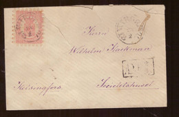 Lettre 1870 Finlande Finland Administration Russe Letter Cover Brief Timbre N°9 40 Pen De Wiborg Vyborg à Helsingfors - Brieven En Documenten