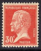 France N° 173 XX Type Pasteur : 30 C. Rouge Sans Charnière TB - 1922-26 Pasteur