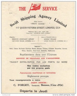 LONDON Londres DOucment  Publicitaire 193. The SSA Service Swift Shipping Agency Limited " Swift House " .   -  W3 - Royaume-Uni