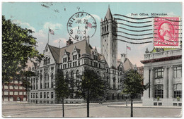 Post Office, Milwaukee – A Stamp 2 Cents – Year 1920 - Milwaukee