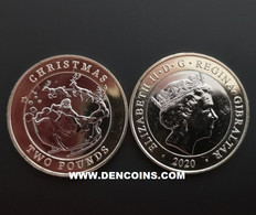 2 POUNDS GIBRALTAR 2020 CHRISTMAS UNC - £2 - 2 LIBRAS GRAN BRETAÑA GB - NUEVA - NEUF - SIN CIRCULAR - NEW - Gibraltar