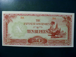 UNC Banknote Japanese Government 10 Rupees - Japan