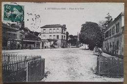 Carte Postale Auvers Sur Oise Place De La Gare - Auvers Sur Oise