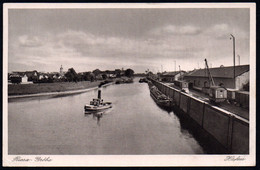 E5655 - Riesa - Hafen Dampfer Elbeschifffahrt Schifffahrt Schlepper Krahn - Riesa