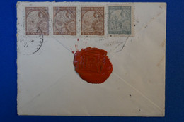 C INDE PORTUGAISE  BELLE LETTRE RARE RECOM. 1933  GOA  POUR PARIS FRANCE + BANDE DE 3  + AFFRANCH. INTERESSANT - Portugees-Indië