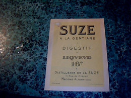 Alcool étiquette Suze A La Gentiane Distillerie à Maison-Alfort - Alcoli E Liquori