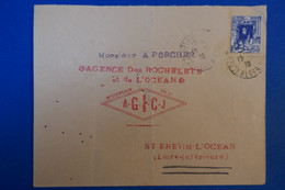 I 19 ALGERIE BELLE LETTRE RARE  1938 AGENCE ROCHELETS POUR ST EREVIN   FRANCE + AFFRANCH. INTERESSANT - Cartas & Documentos