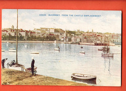 CAD-30 Guernsey  From The Castle Emplacement.  Used To France, Stamp Missing - Guernsey