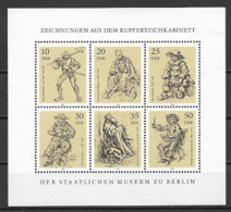 GERMANIA DEMOCRATICA DDR FOGLIETTI 1978 DISEGNI DI INCISORI SU RAME UNIF. 2347-2352 MNH XF - 1e Dag FDC (vellen)