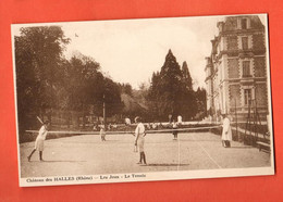 CAD-34 Partie De Tennis Dames Au Château Des Halles Rhône. Circulé  Sous Enveloppe . ANIME.  D - Tennis