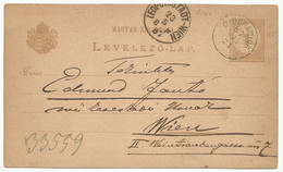 Hungary Postal Stationery 1887 Used Ogradina Orsova Romania - Marcophilie