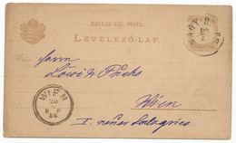 Hungary Postal Stationery 1886 Used Nagy-Bittse Bitca Slovakia - Altri & Non Classificati